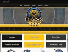 Tablet Screenshot of blackgoldleague.com
